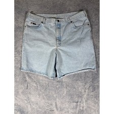 Lee Mens Vintage Light Wash Denim Shorts Blue 100 Cotton Size 42 Short 9142