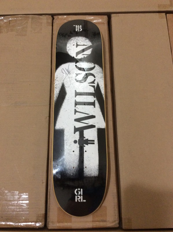 2002 NOS Girl Skateboards Stencil Jeron Wilson Skateboard Deck Owned By JDubs