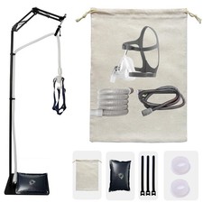 CPAP Hose Holder Stand with Adjustable Angle Height, Mask Hook - Metal...