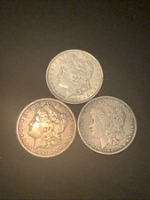 Lot of 3 Morgan Silver Dollar US Coin 90% $1 Free shipping