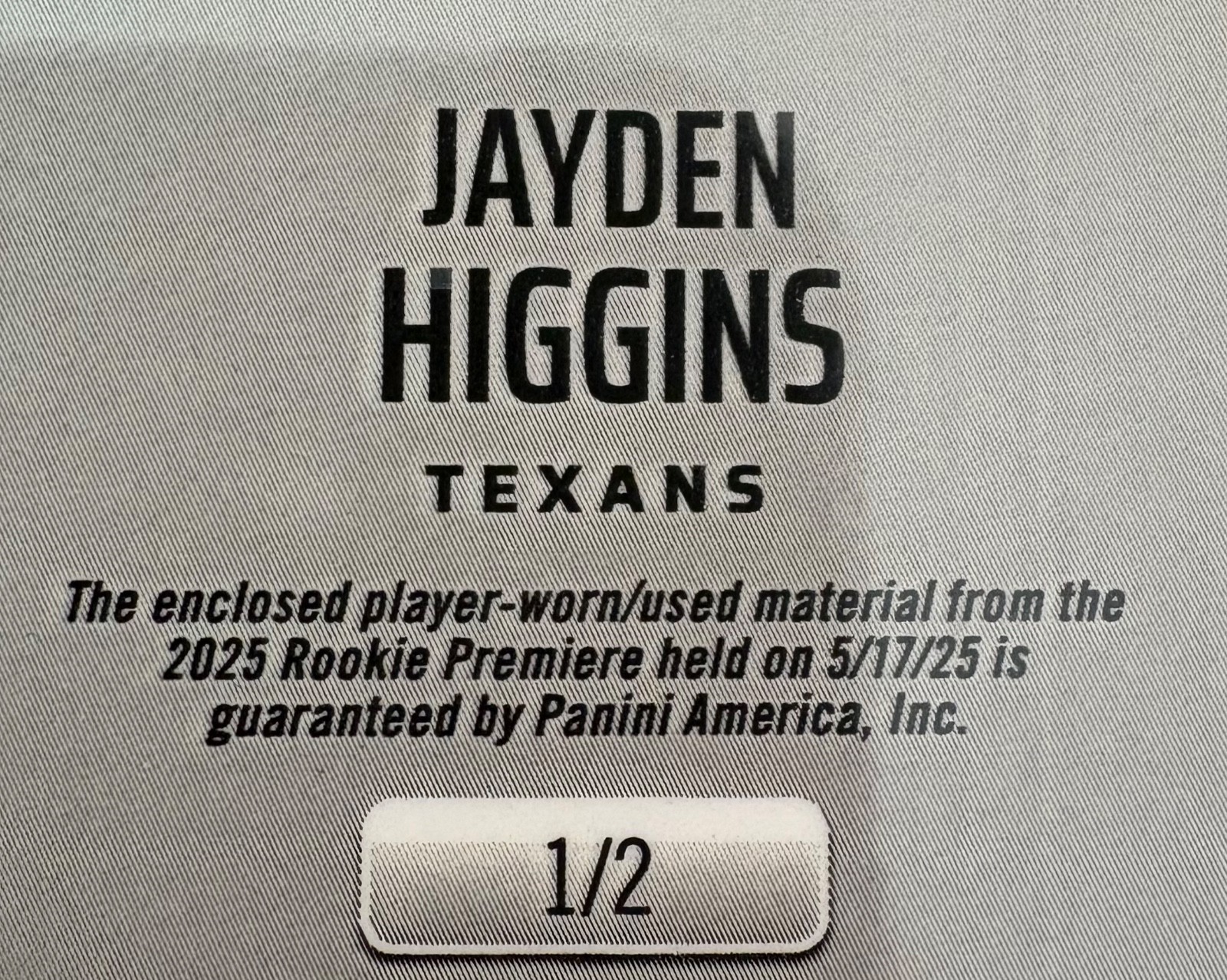 Jayden Higgins 2025 Panini Rookie Hats Off 1/1 & 2/2 Only 1 in Existence RC 🔥 view 3
