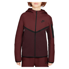 Nike Sportswear Tech Fleece Big Kids' Full-Zip Hoodie Burgundy C 