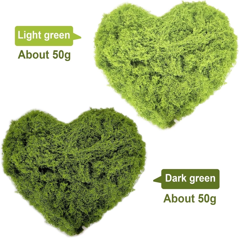 Kunstmoos, Bastelmoos, Dekomoos, Aquarienmoos, Modellbau, 100g, grün - Bild 4 von 4