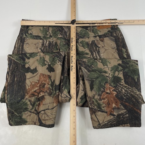Cabelas Mens Pants 42 x 30 Brown Camouflage Fleece Thermal Cargo Hunting Hiking - Picture 11 of 14