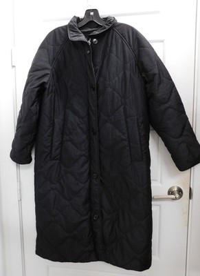 Massimo Dutti 6704 Women's Black Quilted Coat sz S