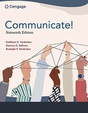 Communicate! (MindTap Course - Paperback, by Verderber Kathleen; Sellnow - Good
