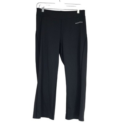 MONT BELL -WOMEN'S LARGE - BLACK POLYESTER BLEND ACTIVEWEAR CAPRI PANT