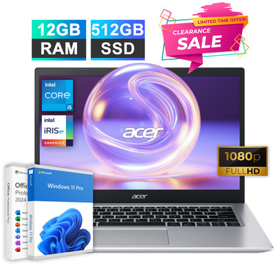 2025 Acer Aspire 5 14'' Laptop Quad-Core Intel i5 12GB RAM 512GB SSD Office 2024