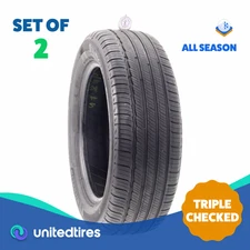 Set of (2) Used 225/60R18 Michelin Primacy Tour A/S 100H - 7/32