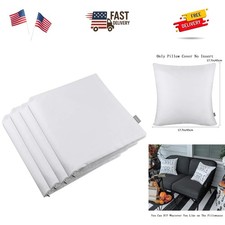 4-Pack 100 Cotton Comfortable Solid Decorative Throw Pillow Case Square Cush...