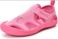 Hurley Toddler Girls 5, 6, 7 Pink Kona Lightweight Close Toe Water Shoes NWT