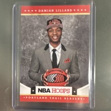 Panini 2012-13 NBA Hoops Damian Lillard Rookie Card #280 Trail Blazers