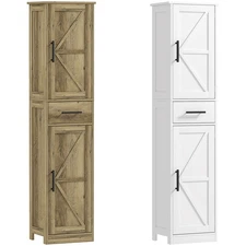 HOMCOM 67" Tall Bathroom Storage Cabinet, Narrow Bathroom Cabinet
