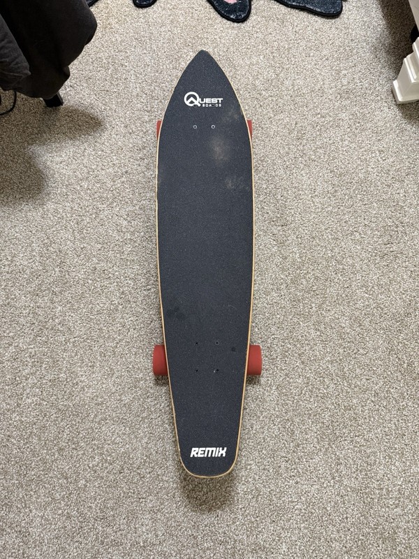 Quest Remix Longboard Skateboard w/ Red Wheels