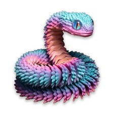 2026 3D Printed Snake Rotatable Joints Snake Figurines Creative Home Office