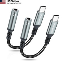 USB C to 3.5mm Headphone Jack Adapter 2Pack Aux Dongle Cable Cord for iPhone 17