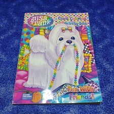 Lisa Frank Giant Coloring/Activity Book Fun w/Friends/Pets White Puppy Dog