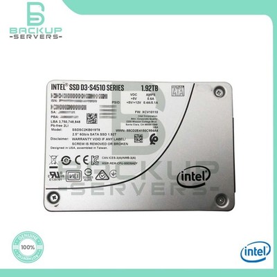 SSDSC2KB019T8 Intel DC S4510 1.92TB 6Gbps TLC SATA 2.5'' Solid State Drive