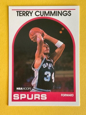 Terry Cummings 1989-90 Hoops Basketball Card #312 - San Antonio Spurs
