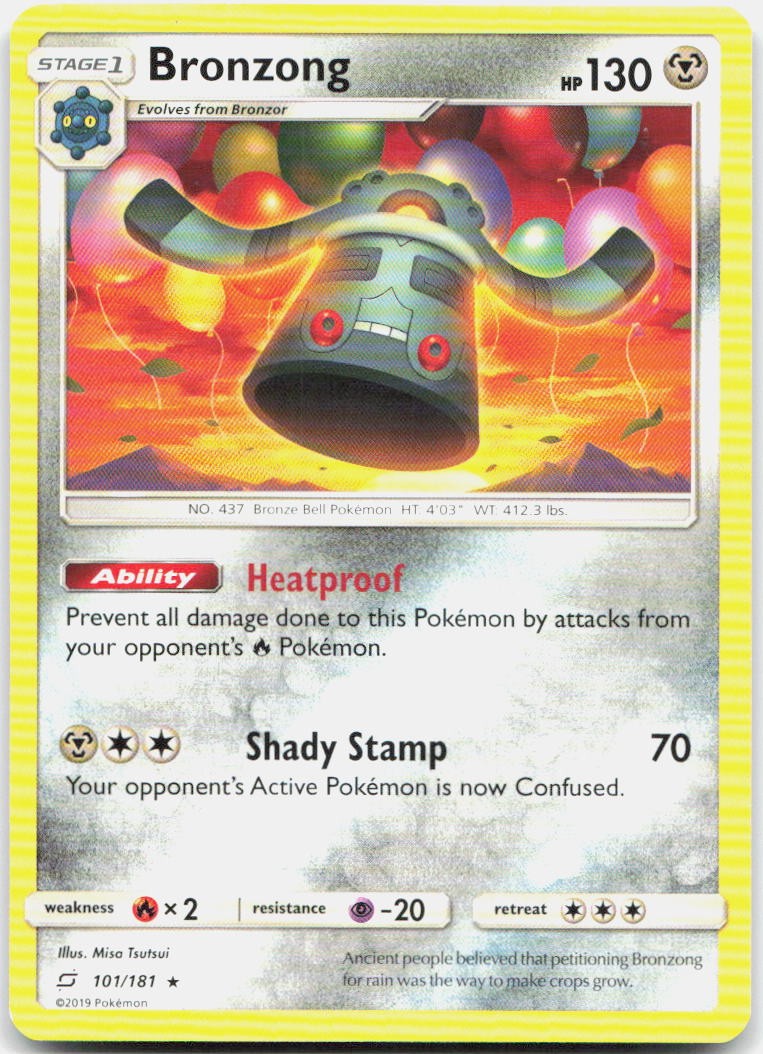 Bronzong 101/181 Rare Team Up Pokemon LP