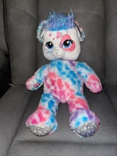 Build a Bear WE WEAR CUTE 18" Plush ASHLEY Bear WWC Bright Colors Rainbow 