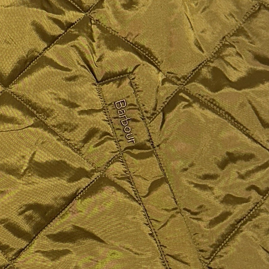 Barbour Finn Quilted Gilet Vest Mens Size L Large Full Zip Corduroy Collar - Image 4 of 4