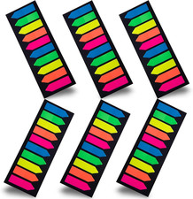 1200 Pcs Arrow Flag Sticky Tabs Page Markers Index Bookmarks 10 Colors PET