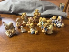Cherished Teddies, Lot of 9 Pieces - Resin Bears Great condition Collectible