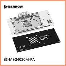 Barrow BS-MSG4080M-PA GPU Water Block w/Backplate for MSI RTX 4080 16GB SUPRIM X