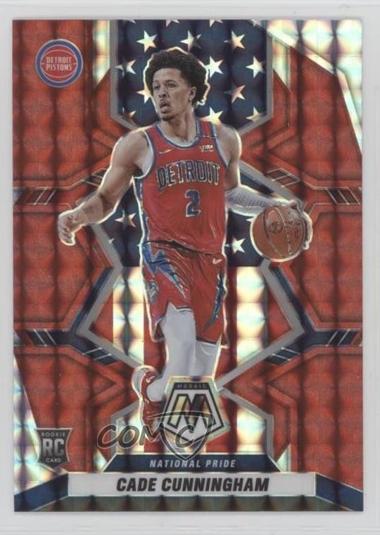 2021 Panini Mosaic National Pride Red Prizm Cade Cunningham #260 Rookie RC 8sr