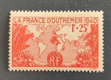 France année 1940 453 neuf luxe ** la France d'outre-mer ( 3 )