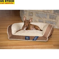 Dog Bed Memory Foam Orthopedic Pet Couch W/ Bolster Support Washable Cover New