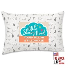 Youth Pillow with Pillowcase 16x22, Soft Jumbo Toddler Pillows,