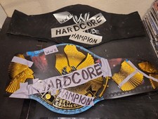 WWE Hardcore Championship Replica Title Belt With Bag Autographed Mick Foley