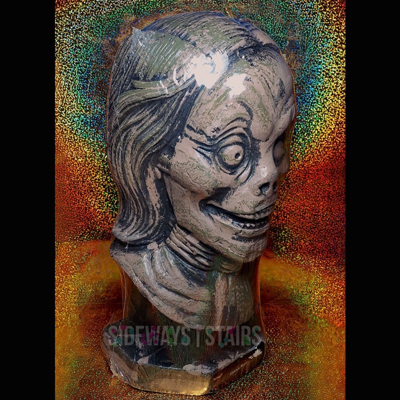 SPIRIT HALLOWEEN GHOUL BUST 17" foam cemetery prop haunted mansion grave crypt