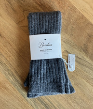 Bombas Ribbed Heavyweight Merino Wool Blend Leg Warmers, Gray, One Size 1 Pair