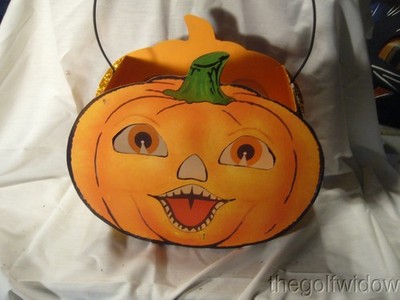Bethany Lowe Mr. Pumpkin Lantern for Halloween Large
