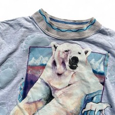 Vintage 90s Harlequin Polar Bear Long Sleeve Graphic Tee USA Made Large