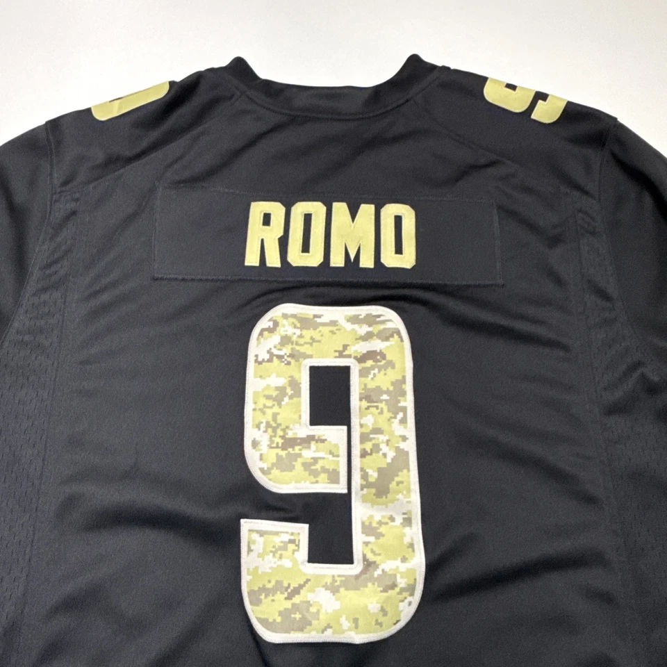 Camiseta Nike NFL Salute To Service Dallas Cowboys Tony Romo #9 negra camuflada #9 XXL Foto 2 de 4