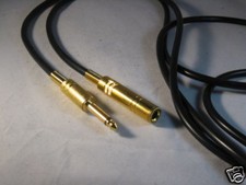 Jack Extension Câble Mono Fiche > Raccord Fiche Plaquée Or 1 Mètre