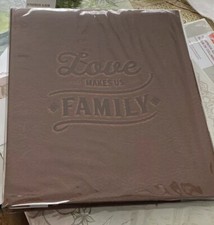 vintage Style scrapbook album.  Love Makes Us Family  .