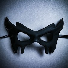 Black Devil Halloween Masquerade Eye Mask for Masquerade Halloween Costume Party