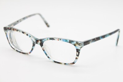 BEBE BB5145 400 BLUE FLORAL AUTHENTIC EYEGLASSES 53-17