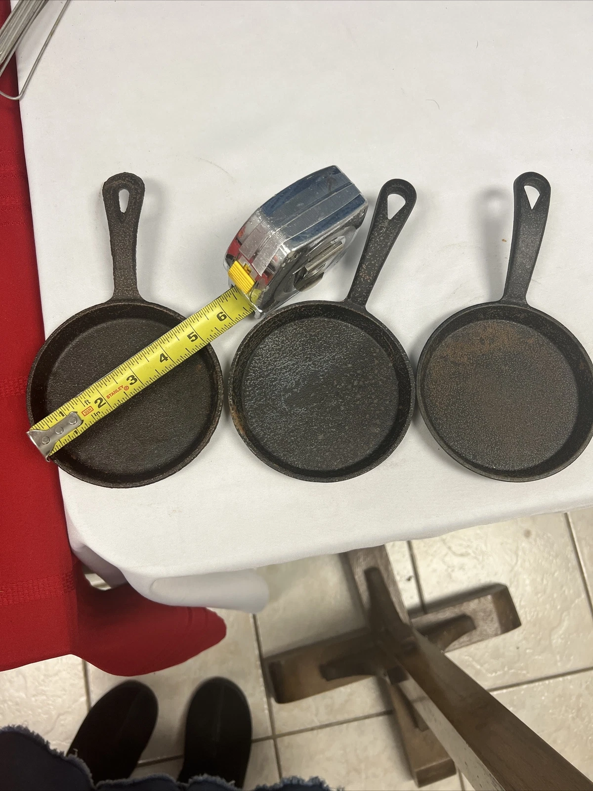 3- 5” Mini Cast Iron Individual Skillets