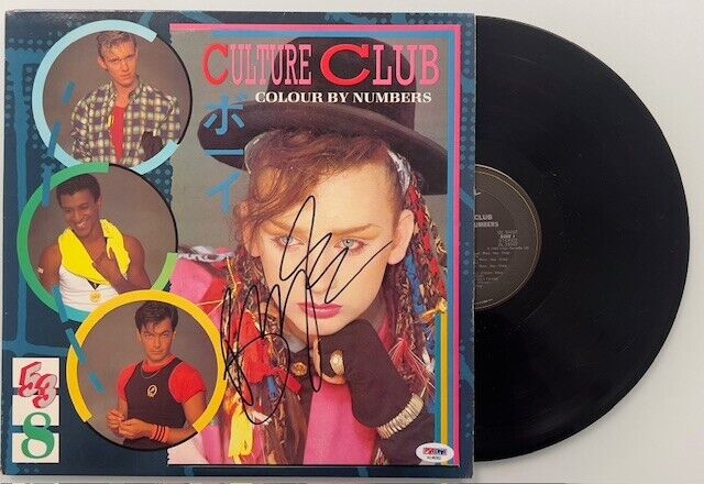Boy George Signed Colour By Numbers Album Cover w/ Vinyl PSA/DNA AUTO COA