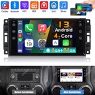 For Jeep Wrangler 2007-2017 Car Stereo Apple CarPlay Android 13 Radio GPS Navi