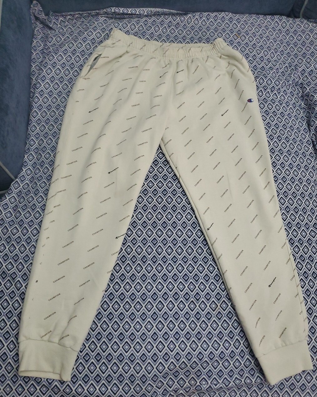 Champion Men's XL White Sweatpants Comfortable Casual Fit-image