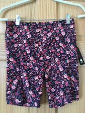New No Boundaries Juniors Women's Biker Shorts Butterfly Floral XS1, S3-5