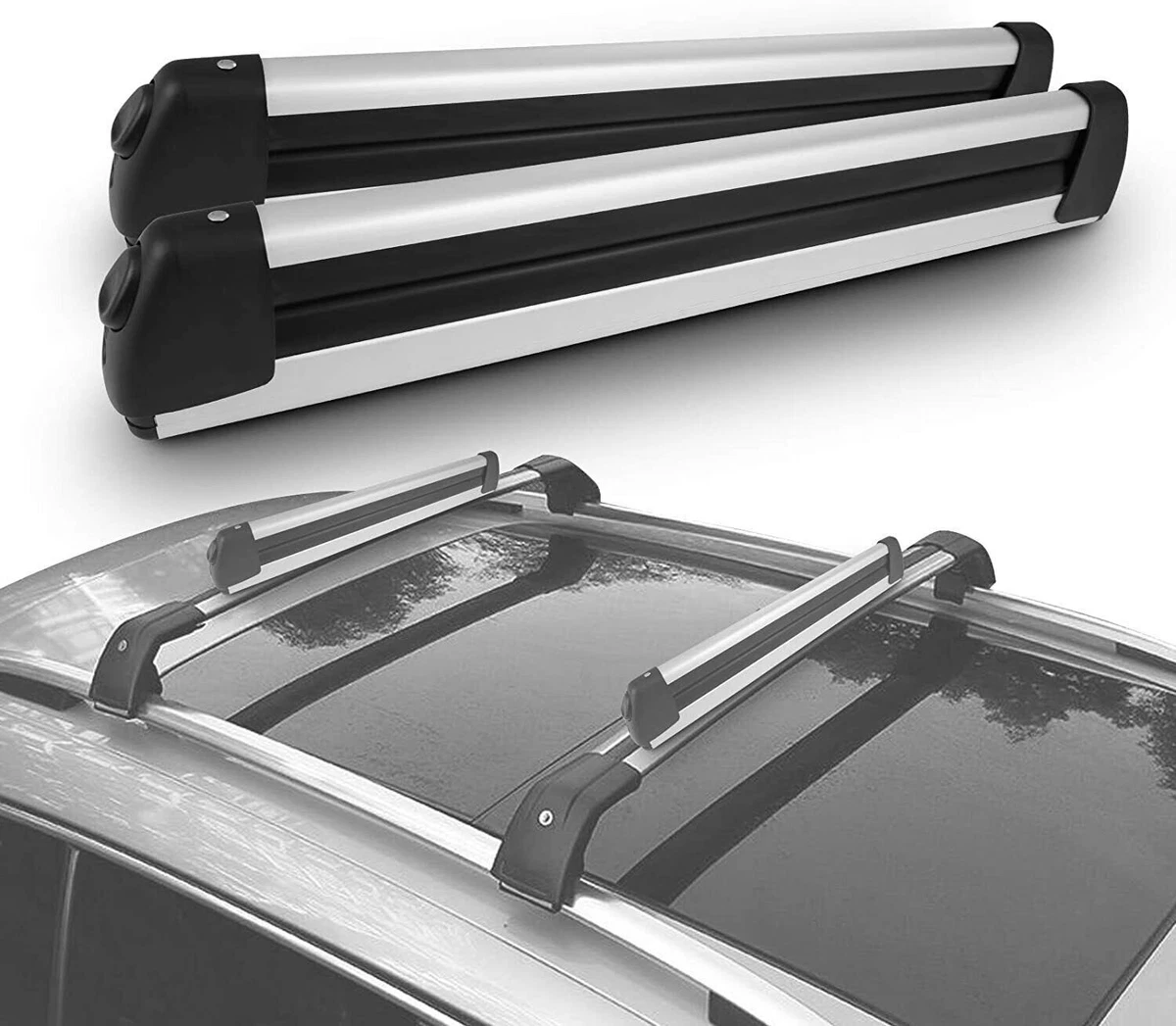 Rhino Rack Ski and Snowboard Carrier – 4 Skis or 2 Boards - Rack N Road