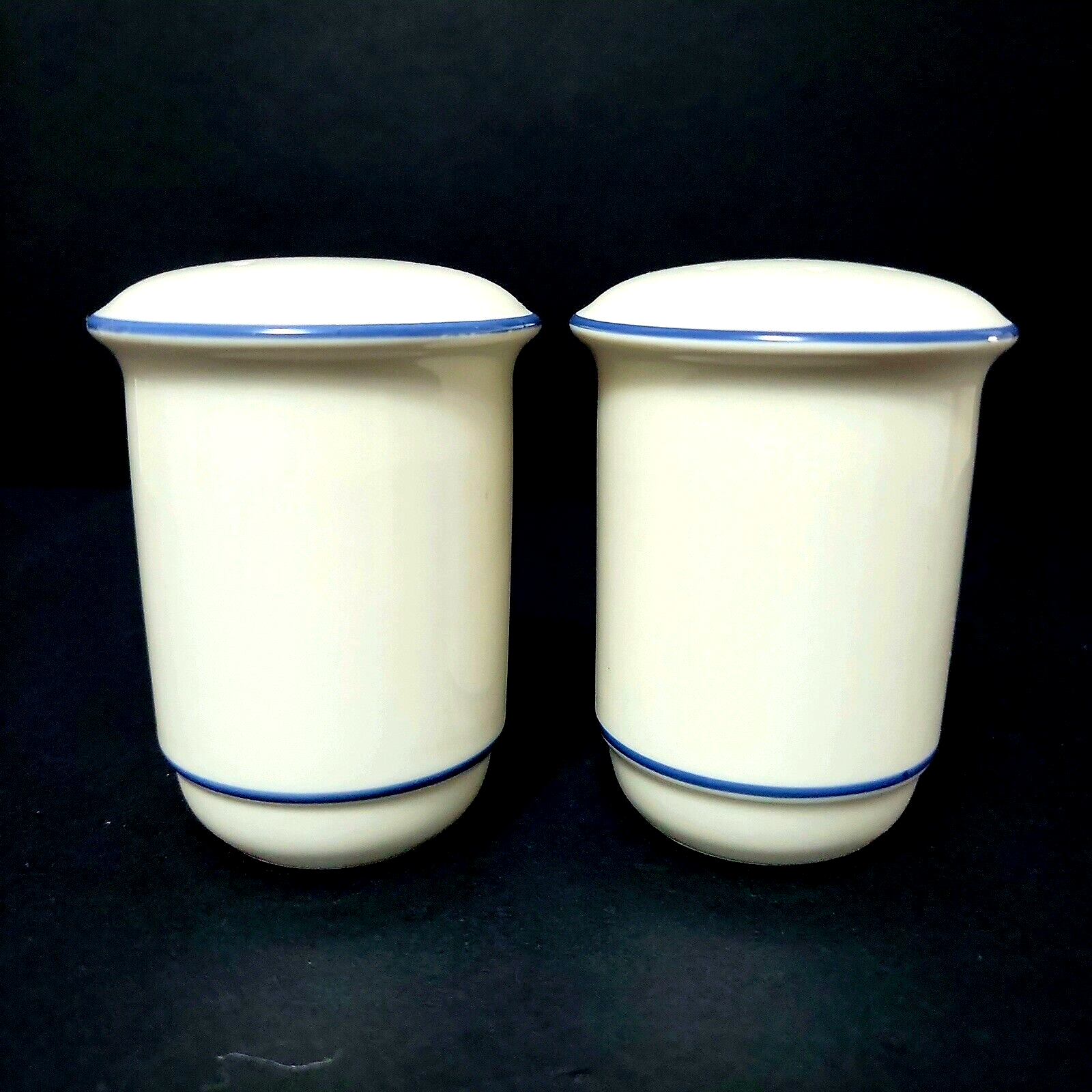 Vintage Lenox For The Blue Porcelain SALT & PEPPER SHAKER SET w/Stoppers 1984-97